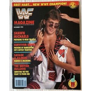Vintage December 1992 WWF Magazine Shawn Michaels HBK Cover Bret Hart Champion